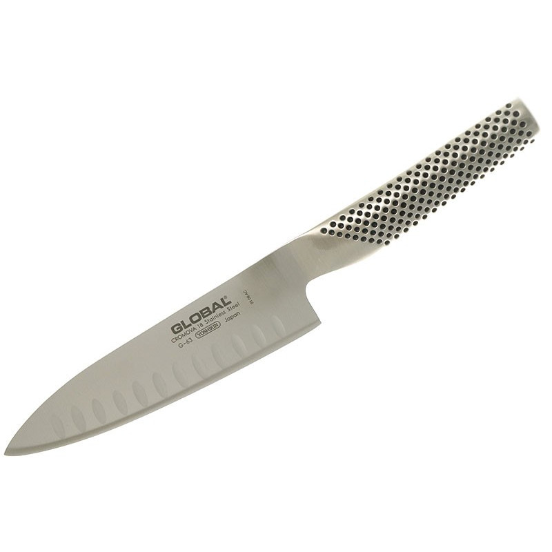 Gyuto Japanese kitchen knife Global fluted G-63 16cm for sale | MyGoodKnife