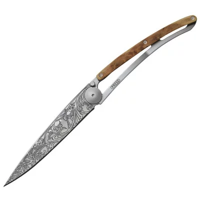 Складной нож Deejo Tattoo Art-Nouveau-Juniper Wood 37g 1CB014 9.5см - 1