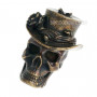 Lanyard bead Skull in hat (bronze) bead3 1.8cm - 1