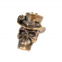 Lanyard bead Skull in hat (bronze) bead3 1.8cm - 3