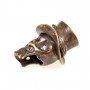 Lanyard bead Skull in hat (bronze) bead3 1.8cm - 4