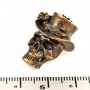 Lanyard bead Skull in hat (bronze) bead3 1.8cm - 7
