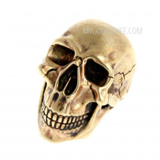 Lanyard bead Skull (nickel silver) bead2 1.4cm - 1