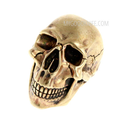 Lanyard bead Skull (nickel silver) bead2 1.4cm - 1
