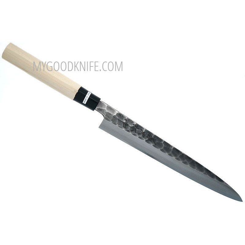 Yanagiba Japanese kitchen knife Tojiro Hammered Black sushi and sashimi