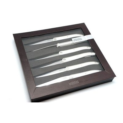 Steak knife Tarrerias-Bonjean Set of 6 Laguiole Evolution White  449182 10cm - 1