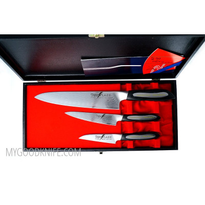 Juego de cuchillos de cocina Tojiro DP Damascus Flash Gift Set A FF-GIFTSET-A - 1