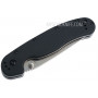 Serrated folding knife Ontario RAT-1 Black Handle 8849SS 8.9cm - 4