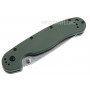 Serrated folding knife Ontario RAT-1 Green Handle 8849OD 8.9cm - 3