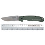Serrated folding knife Ontario RAT-1 Green Handle 8849OD 8.9cm - 5