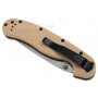 Serrated folding knife Ontario RAT-1 Desert Tan Handle 8849DT 8.9cm - 2