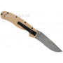 Serrated folding knife Ontario RAT-1 Desert Tan Handle 8849DT 8.9cm - 4