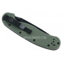 Serrated folding knife Ontario RAT-1 Black Combo Blade, Green Nylon Handle 8847OD 8.9cm - 4