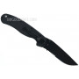Serrated folding knife Ontario RAT-1 Folder Black Combo blade 8847BS 8.9cm - 2