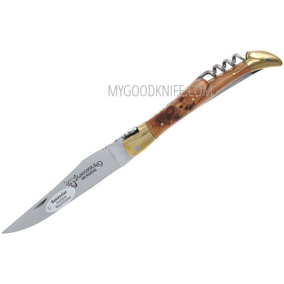 Sommelier knife Laguiole en Aubrac Genevrier with corkscrew and piercer LO412GEL 12cm - 1