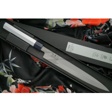 Японский кухонный нож Янагиба Seki Kanetsugu Heptagon-Silver для суши 8022 24см