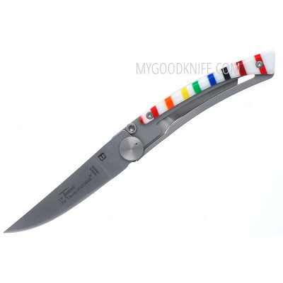 Folding knife Claude Dozorme Thiers liner, colored stripes 19017915 8cm - 1