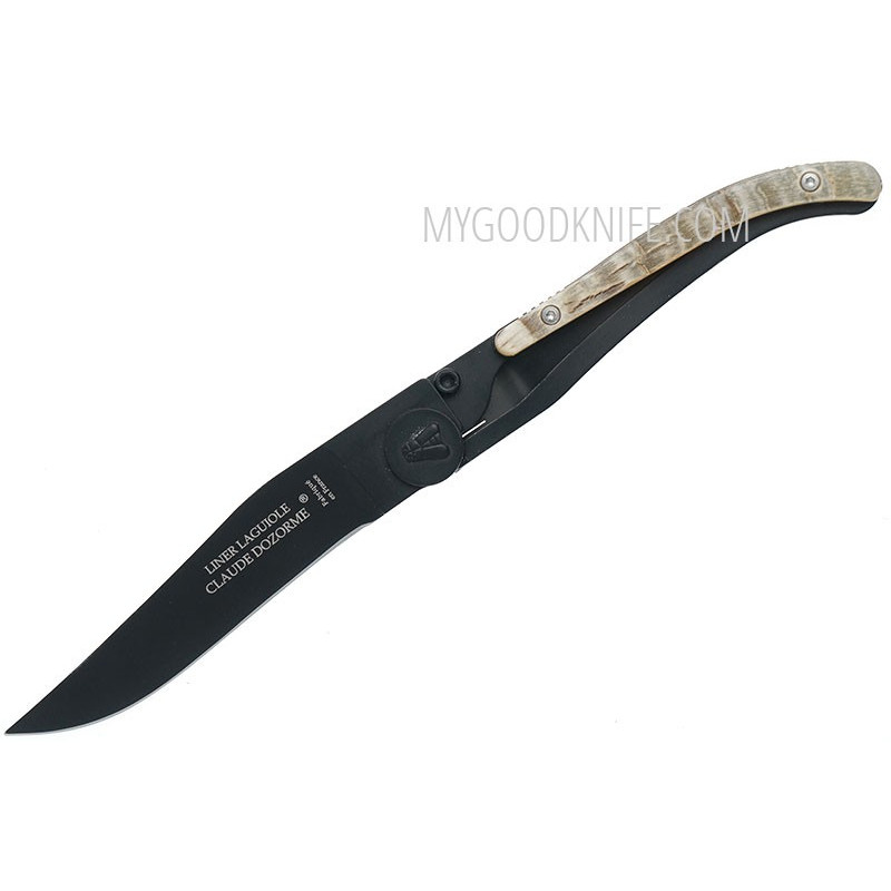 Folding knife Claude Dozorme Laguiole Liner lock, black 1.60