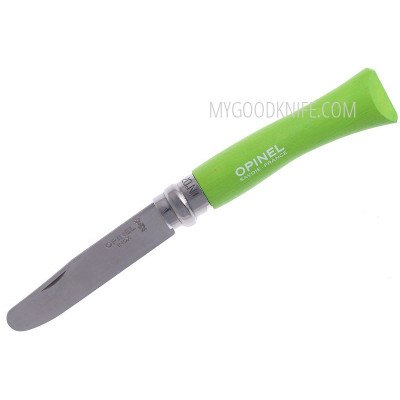 Cuchillo para los ninos Opinel My First Opinel No7 Green Scouts folder OO1700 7.5cm - 1