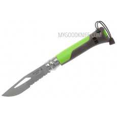 Спасательный нож Opinel Opinel №8 OUTDOOR, зеленый ОО1715 8.5см