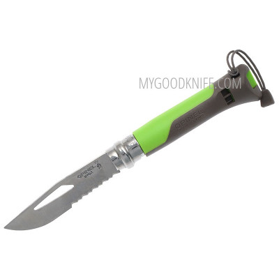 Спасательный нож Opinel Opinel №8 OUTDOOR, зеленый ОО1715 8.5см - 1