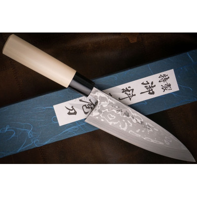 Японский кухонный нож Деба Hideo Kitaoka 11 Layered Shirogami CN1203 16.5см