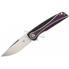 Folding knife CH Knives 3511 Unique Scale Purple/Black 9.1cm