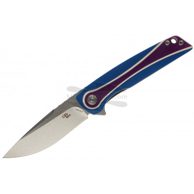 Folding knife CH Knives 3511 Unique Scale Purple/Blue 9.1cm