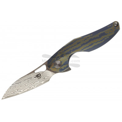 Folding knife Bestech Pterodactyl Damascus Blue Colorful BT1810L 5.3cm