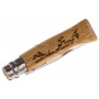 Kääntöveitsi Opinel No8 Animalia tammikahva – jänis 02333 8.5cm