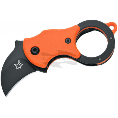 Folding karambit knife Fox Knives Mini-Ka Orange/Black FX-535 OB 2.5cm