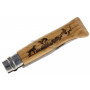 Navaja Opinel No8 Animalia mango de roble – perro 002335 8.5cm