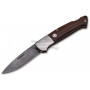 Folding knife Böker Davis Classic Hunter Steam Engine Damascus Chestnut 115624DAM 8.6cm
