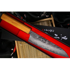 Gyuto Japanese kitchen knife Yu Kurosaki Fujin VG10 Damascus Keyaki ZVD-180CH 18cm