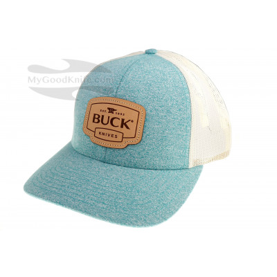Lippis Buck Knives Womens Trucker White/Turquoise 89140