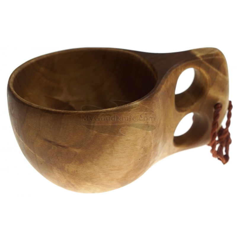 Handcarved Wooden Kuksa Cup - Scandinavian Bushcraft Bowl for