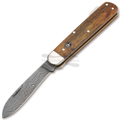 Couteau pliant Böker Hunters Mono Damascus Curly Birch Brown 117030DAM 8.5cm