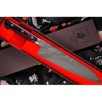 Gyuto Couteau Japonais Yoshimi Kato Black Nickel Damascus D-612 21cm