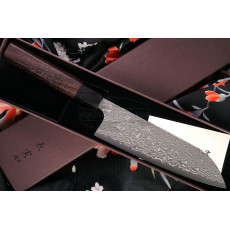 Японский кухонный нож Сантоку Yoshimi Kato Black Nickel VG-10 D-1902 16.5см
