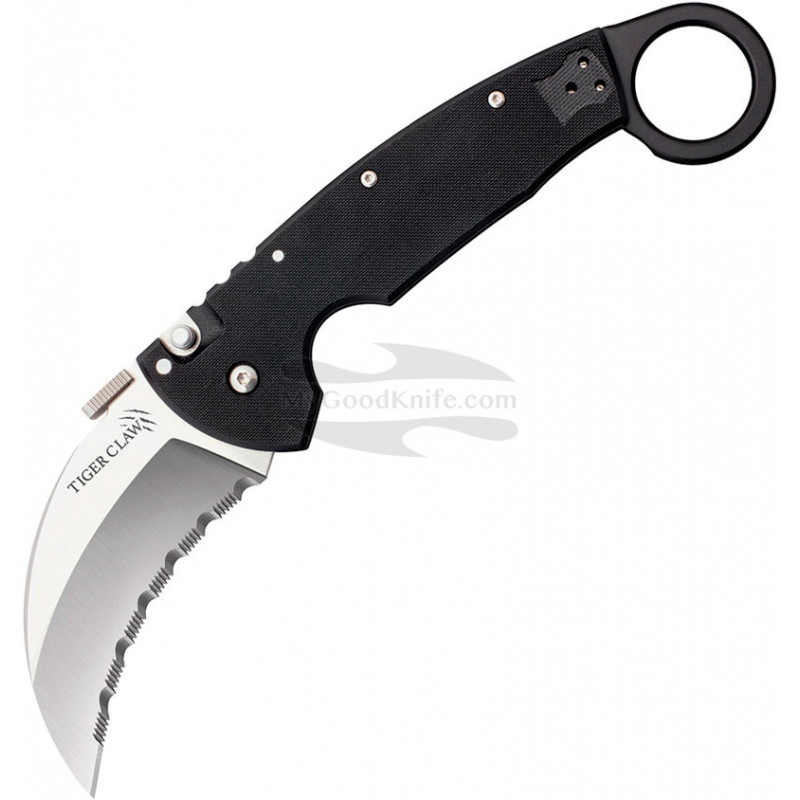 Folding karambit knife Cold Steel Tiger Claw Serrated 22KFS 7.6cm for sale