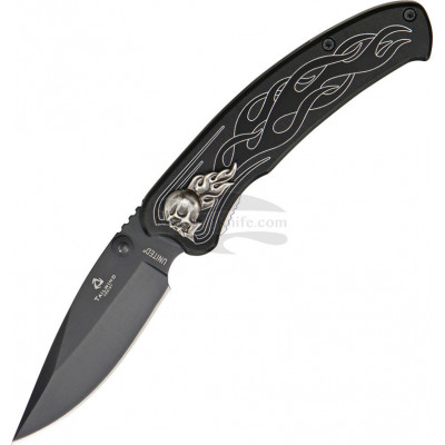 Couteau pliant United Cutlery Nova Skull A/O Linerlock black UC2690 8.9cm