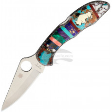 Складной нож Spyderco Custom Delica Yellowhorse Buffalo CH729 7.4см