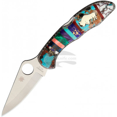 Складной нож Spyderco Custom Delica Yellowhorse Buffalo CH729 7.4см