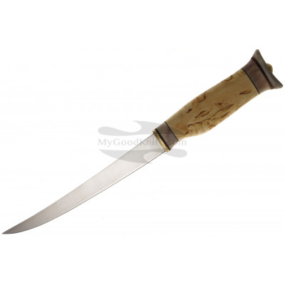Fishing knife Wood Jewel Fillet, birch/reindeer horn handle 23FP 16cm - 1