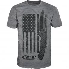 T-shirt Zero Tolerance USA flag Gray ZT201