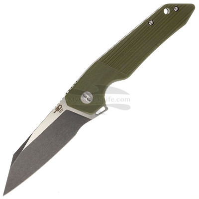 Folding knife Bestech Barracuda Black stonewash Green G-10 BG15B-2 8.9cm