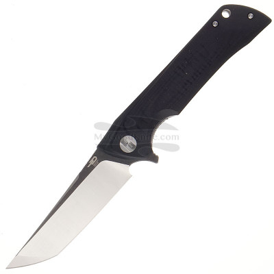Folding knife Bestech Paladin Tanto Black stonewash Black G-10 BG16A-2 9.1cm