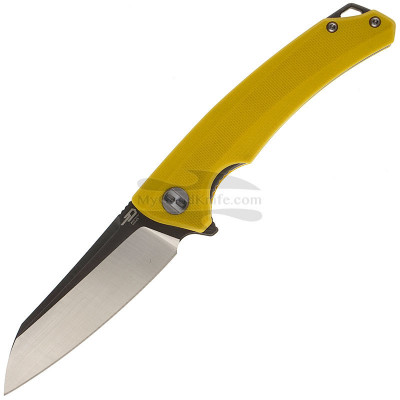 Folding knife Bestech Texel Grey titanium Yellow G-10 BG21C-2 8.2cm