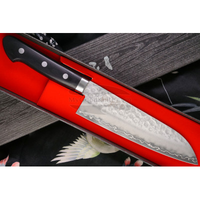 Cuchillo Japones Santoku Ittetsu Black Pakka wood IWY-9002 17cm
