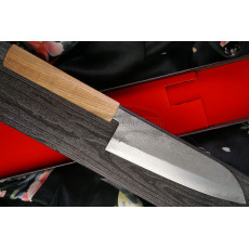 Santoku Japanese kitchen knife Kunio Masutani VG-1 Damascus Walnut M-2761 17cm